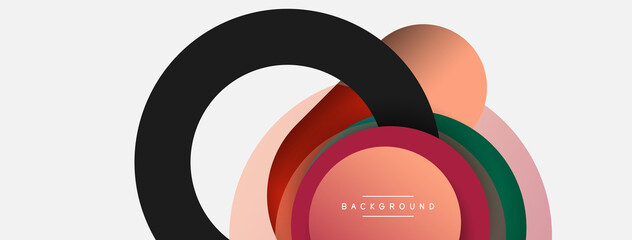 Circle and round shapes abstract background. Vector illustration for wallpaper banner background or landing page