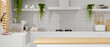 © bongkarn - Comfortable minimal kitchen space with kitchen countertop
