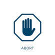 © IconArt - abort vector icon. health filled flat symbol for mobile concept and web design. Black abortion glyph icon. Isolated sign, logo illustration. Vector graphics.