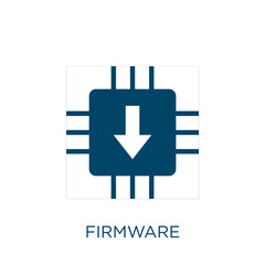 Wall Mural - firmware vector icon. app filled flat symbol for mobile concept and web design. black system glyph i