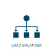 load balancer vector icon. load filled flat symbol for mobile concept and web design. Black balance glyph icon. Isolated sign, logo illustration. Vector graphics.
