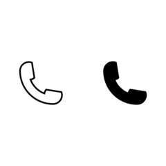 Sticker - Telephone vector icon. phone icon