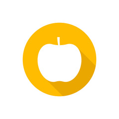 Poster - Apple flat vector button icon