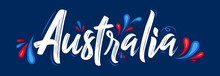 Australia Patriotic Banner Design Australian Flag Colors Vector Illustration