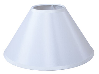 Wall Mural - classic empire cool flare cone shaped white  tapered lampshade on white background isolated close up shot 