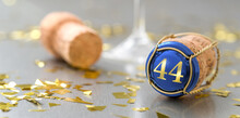 Champagne Cap With The Number 44
