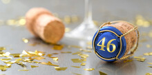 Champagne Cap With The Number 46