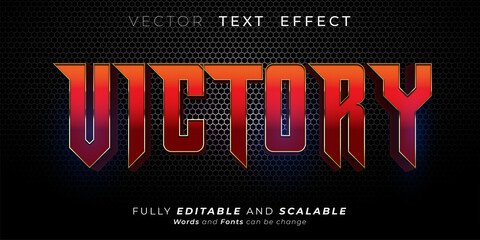 Sticker - Editable text effect - Victory text style concept