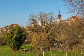 Poster - Vue panoramique de Treffort, Ain, France