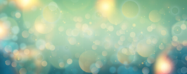 Wall Mural - breathtaking light pastel colors soft bokeh cheerful natural light pastel with sea green colors illu