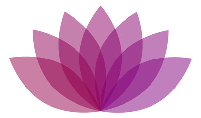 Wall Mural - Spiritual flower logo. Mystic asian lotus plant