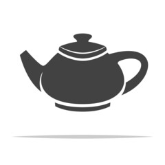 Wall Mural - teapot silhouette icon transparent vector isolated