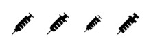 Syringe Icons Set. Injection Sign And Symbol.vaccine Icon