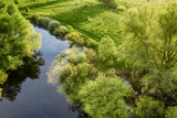 Fototapeta Natura - Spring landscape with river
