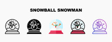 Snow Globe With Snowman Icon Designed In Outline Flat Glyph Filled Line And Gradient. Perfect For Website Mobile App Presentation And Any Other Projects. Enjoy This Icon For Your Project.
