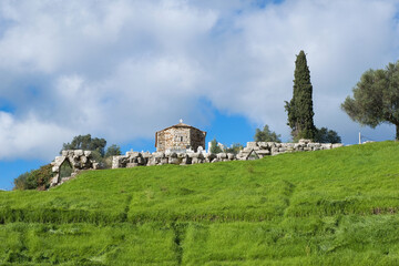 Sticker - Ancient Greece. Ancient Messene, one of the most important cities of antiquity. Kalamata, Greece