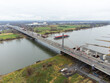(DROHNE) Luftbild der A1 Autobahnbrücke bei Köln Leverkusen, am 15.12.2021