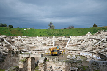 Wall Mural - The ancient theater of Larissa, one of the most important and largest in Greece. Larissa ,Greece