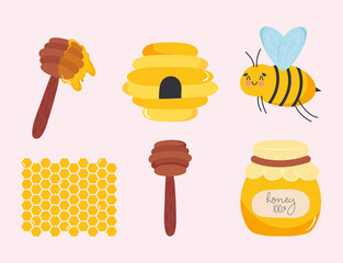 Poster - honey and bee