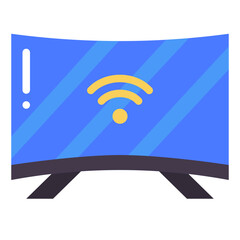 Canvas Print - television flat icon