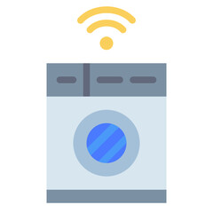 Canvas Print - washing machine flat icon