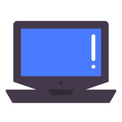 Poster - laptop computer flat icon