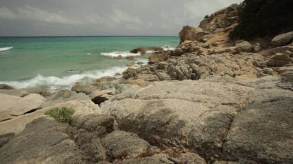 Wall Mural - Cliff overlooking the sea in Sardinia #2