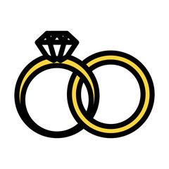 Sticker - Wedding Rings Icon