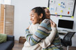 © LIGHTFIELD STUDIOS - joyful african american mother and daughter with closed eyes hugging near blurred computer monitor at home