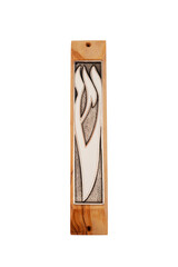 A Jewish Wooden Mezuzah contains specific Torah verses and is placed on the doorframe of homes