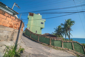 Wall Mural - Rio de Janeiro downtown and favela