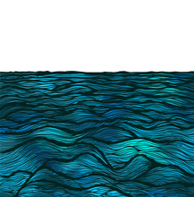 Sea Graphic Waves. Vector Illustration