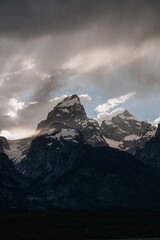 Poster - Vertical shot of the mountains in Grand Teton National Park, Wyoming