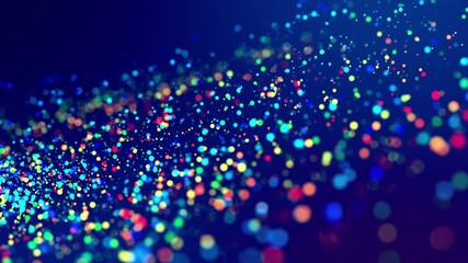 Wall Mural - abstract background particles in air, luma matte as alpha channel. glitter magic multicolor particle