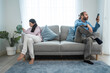 © Kawee - Caucasian phone addict couple don't pay attention with each other.