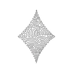 Wall Mural - continuous one line drawing rhombus icon. flat style. rhombus logo icon for your web site design, lo