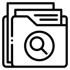 Poster - folder outline icon