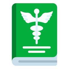 Canvas Print - medical book flat icon