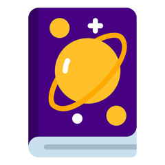 Canvas Print - space book flat icon