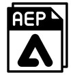 aep file glyph icon