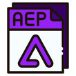 aep file filled outline icon
