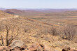 Blick vom Groodberg Pass auf das Damaraland und einen Tafelberg