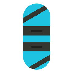 Canvas Print - snowboard flat icon