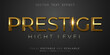 Editable text effect Prestige text style luxury concept