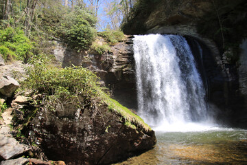 Sticker - View of Looking Glass Falls, Pisgah Forest, North Carolina, USA.