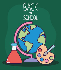 Canvas Print - back to school illustration