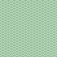 Simple Vector Pixel Art Seamless Pattern Of Minimalistic Green Japanese Water Waves Pattern