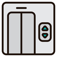 Sticker - elevator filled outline icon