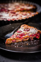 Wall Mural - Homemade cranberry and raspberry pie for Christmas