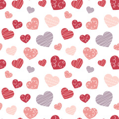 Wall Mural - Romantic seamless pattern for Valentine s Day